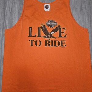 Vintage Y2K 2006 Harley-Davidson Live to Ride Tank Top Men’s L Biker Graphic
